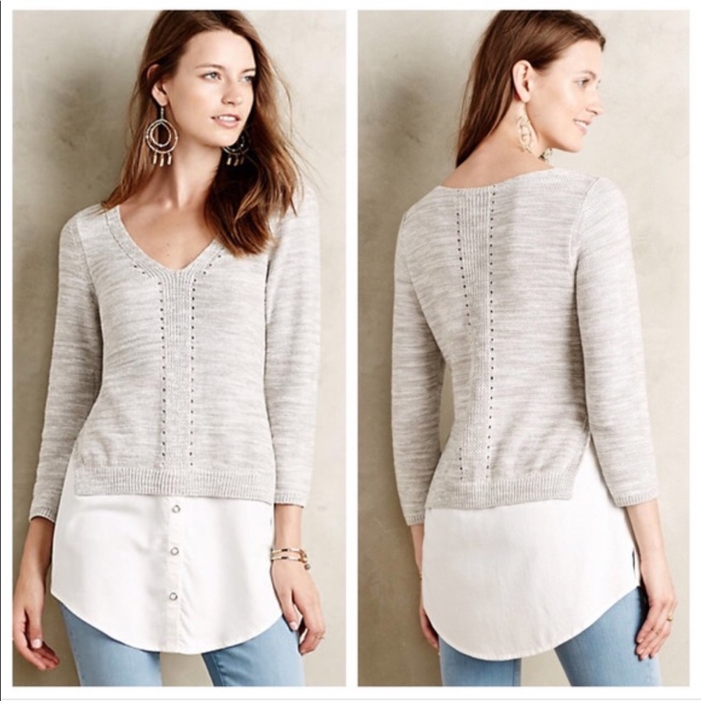 Anthropologie layered sweater